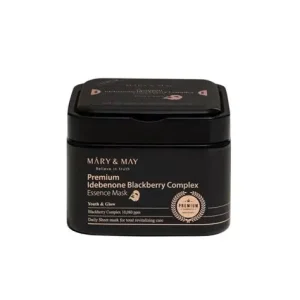 MÁRY & MAY Premium Idebenone Blackberry Complex Essence Mask (20 pcs)