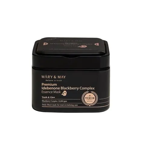 MÁRY & MAY Premium Idebenone Blackberry Complex Essence Mask (20 pcs)