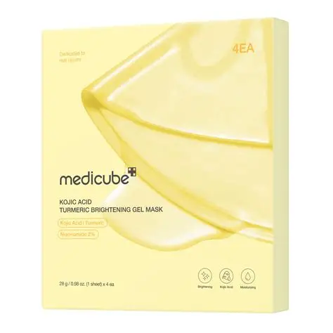 medicube Kojic Acid Tumeric Brightening Gel Mask (4 pcs)